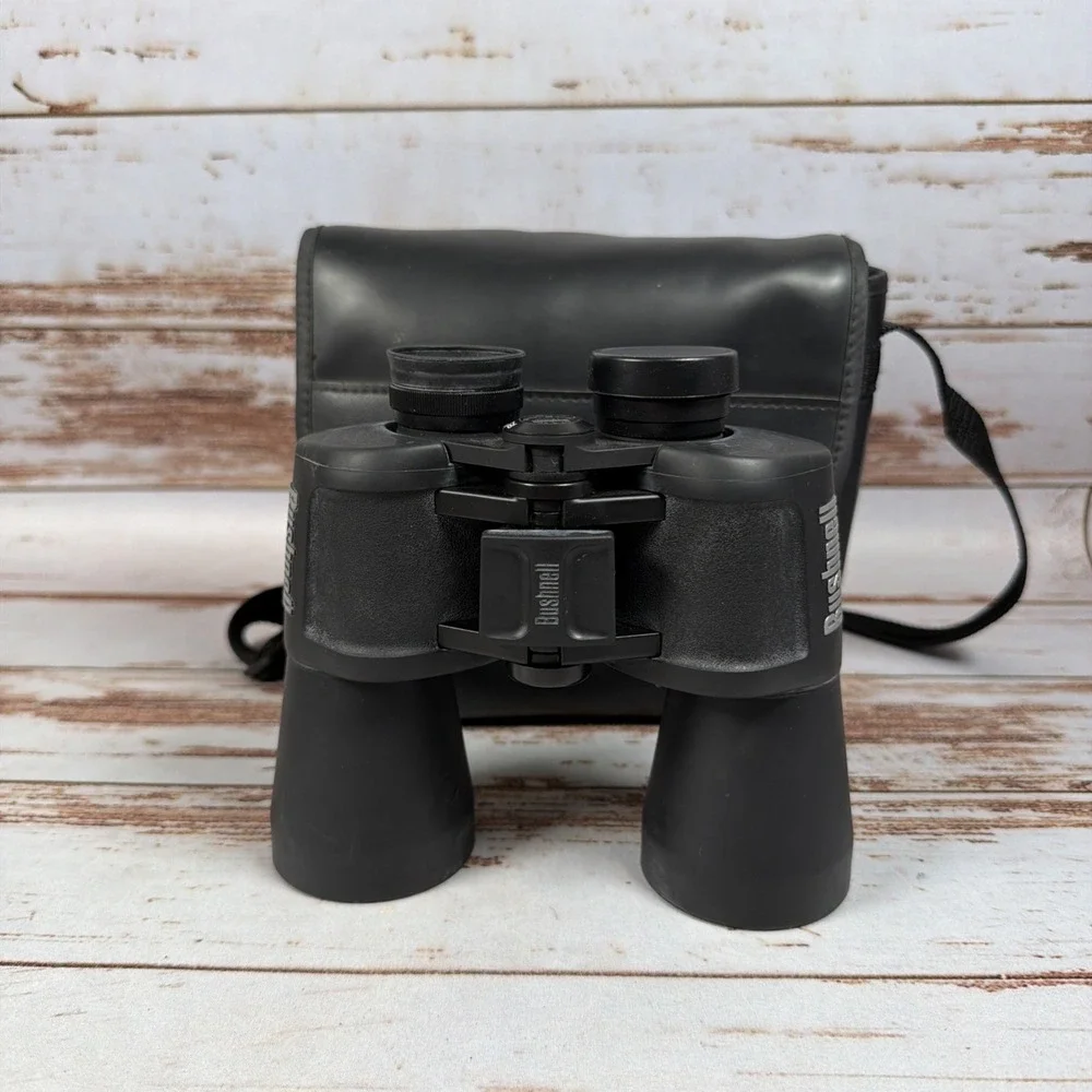 Bushnell 13-1250 12x50 Wide Angle Porro Prism Binoculars Case Strap Hunting Bird